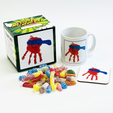 Father's Day Sweetie Mug Box & Coaster Fizzy Assortment