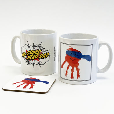Father's Day Super Hero Mug & Coaster