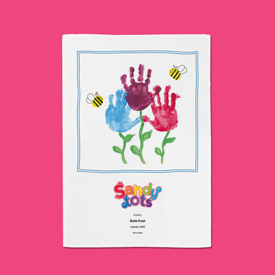 Sandy Tots Leavers Tea Towel