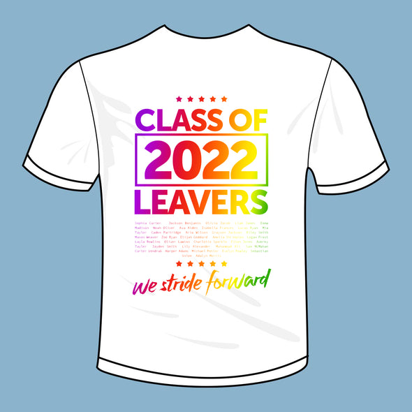 Full Colour Printed Leavers T-Shirts from